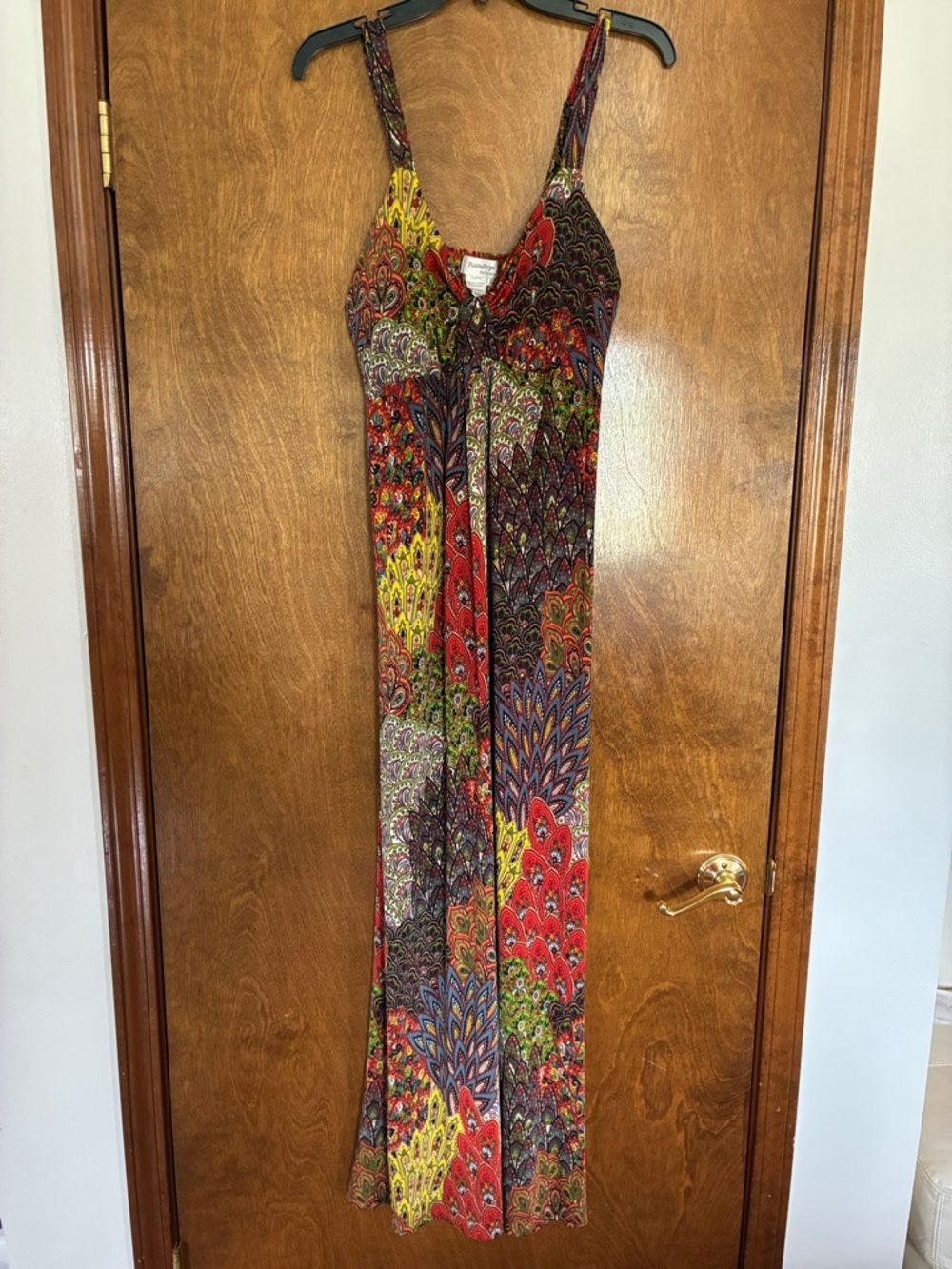 Papillon Multicolor Paisley Maxi Dress - Red, Yellow, Green, Blue